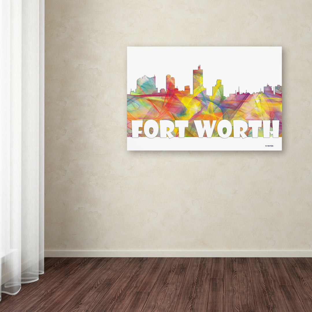 Marlene Watson Fort Worth Texas Skyline Mclr-2 Canvas Art 16 x 24 Image 3