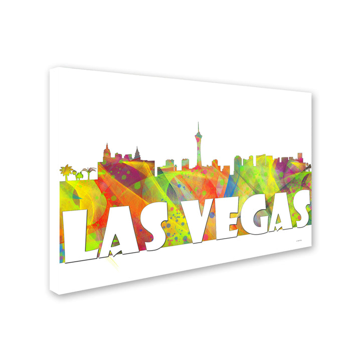 Marlene Watson Las Vegas Nevada Skyline Mclr-2 Canvas Art 16 x 24 Image 2