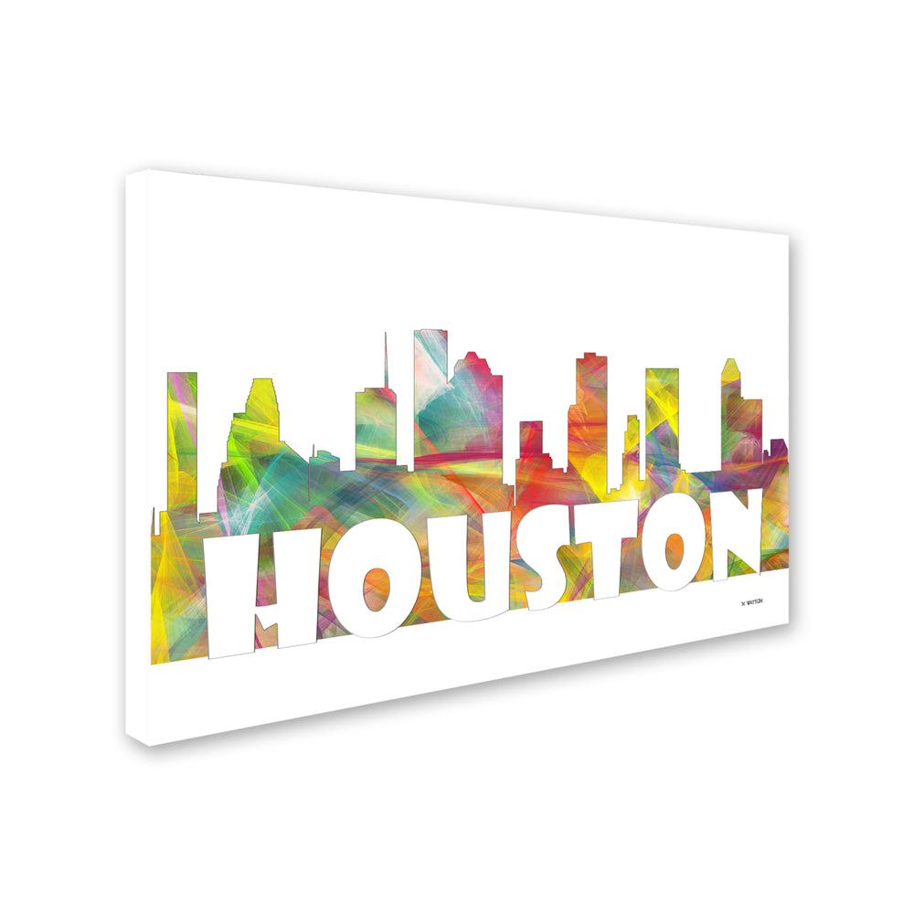 Marlene Watson Houston Texas Skyline Mclr-2 Canvas Art 16 x 24 Image 2