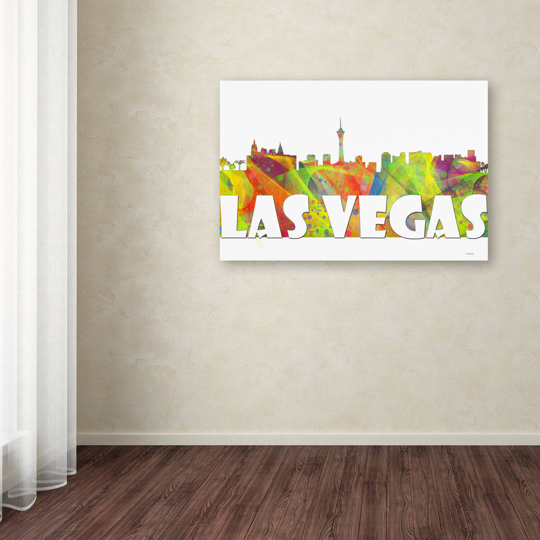 Marlene Watson Las Vegas Nevada Skyline Mclr-2 Canvas Art 16 x 24 Image 3