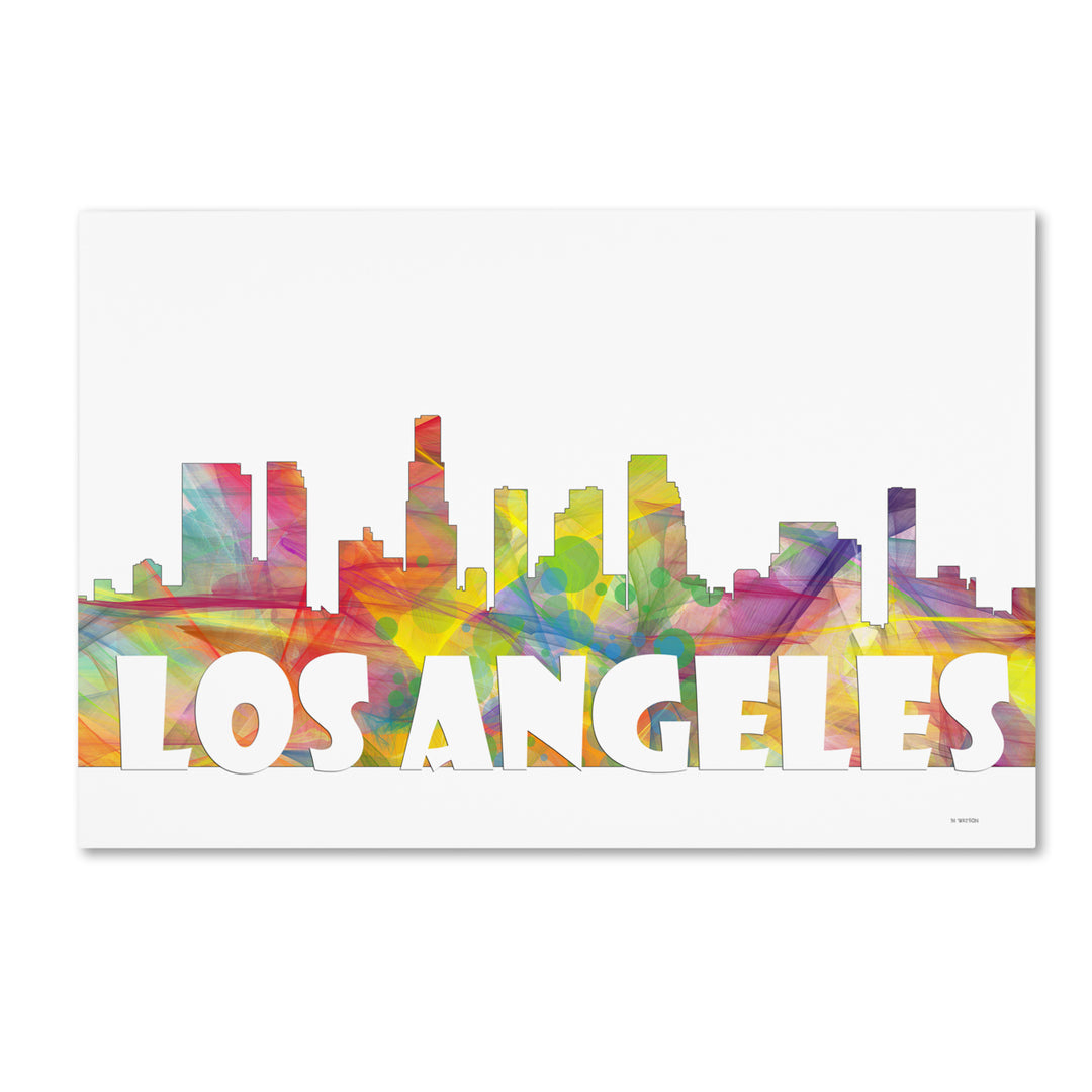 Marlene Watson Los Angeles California Skyline Mclr-2 Canvas Art 16 x 24 Image 1