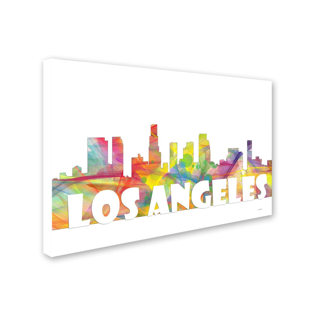 Marlene Watson Los Angeles California Skyline Mclr-2 Canvas Art 16 x 24 Image 2