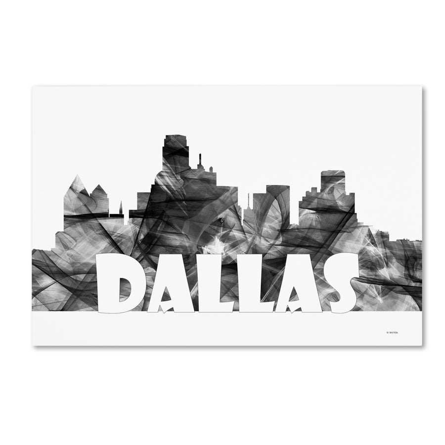 Marlene Watson Dallas Texas Skyline BG-2 Canvas Art 16 x 24 Image 1
