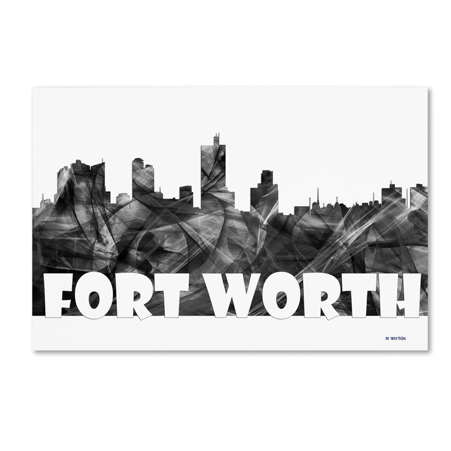 Marlene Watson Fort Worth Texas Skyline BG-2 Canvas Art 16 x 24 Image 1
