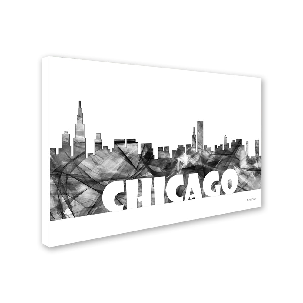 Marlene Watson Chicago Illinois Skyline BG-2 Canvas Art 16 x 24 Image 2