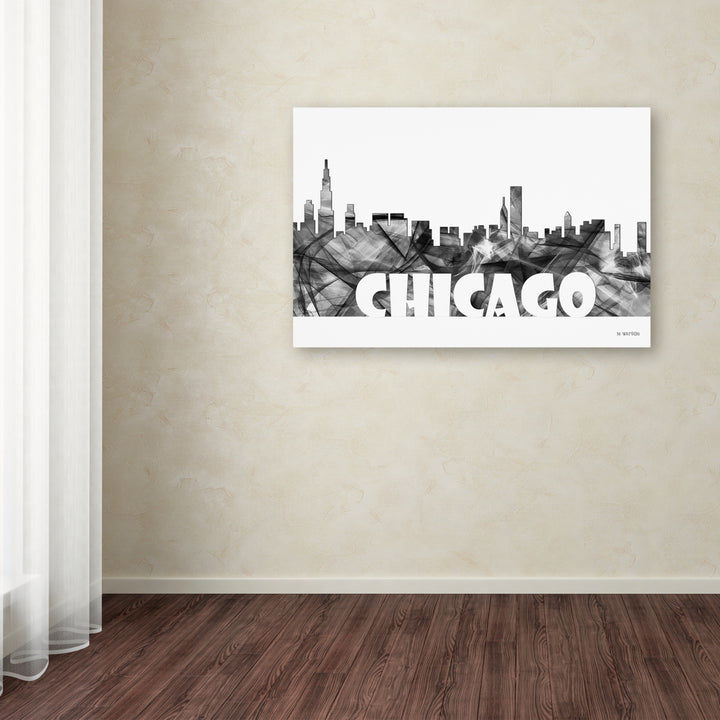 Marlene Watson Chicago Illinois Skyline BG-2 Canvas Art 16 x 24 Image 3