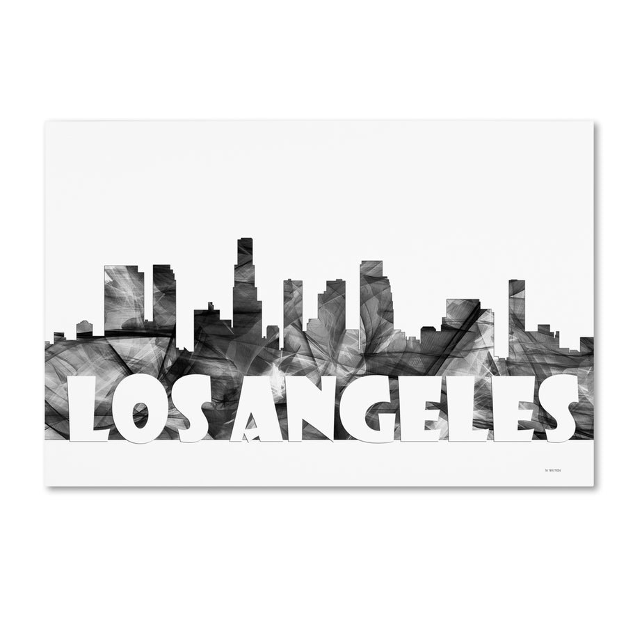 Marlene Watson Los Angeles California Skyline BG-2 Canvas Art 16 x 24 Image 1