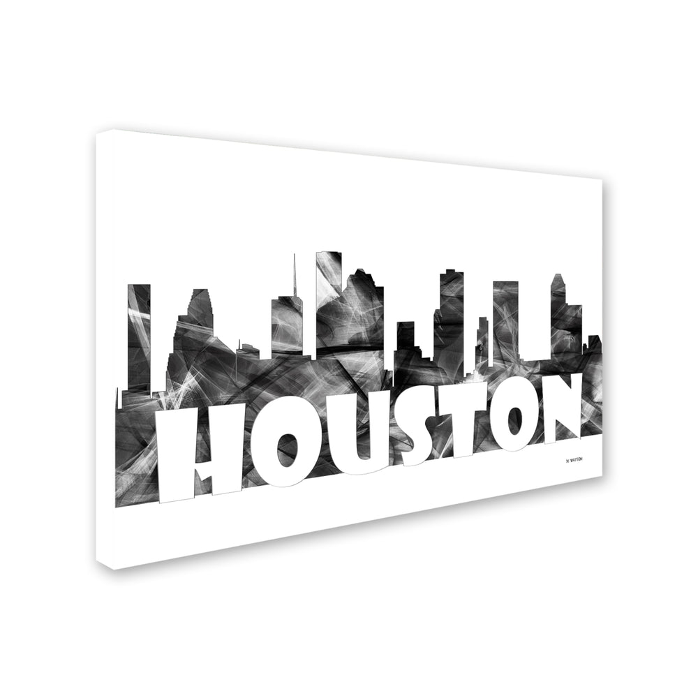 Marlene Watson Houston Texas Skyline BG-2 Canvas Art 16 x 24 Image 2