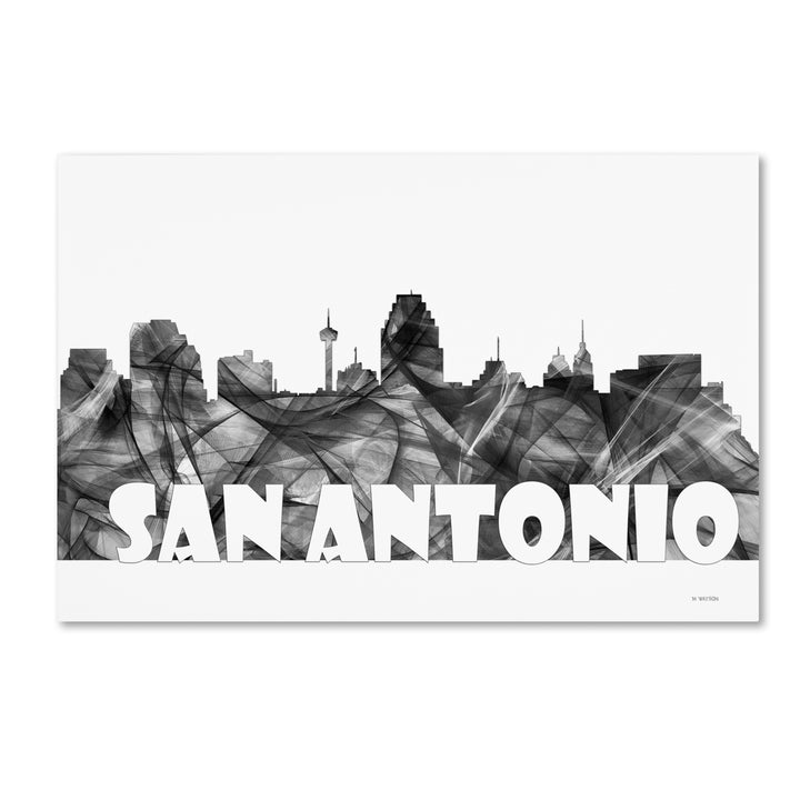 Marlene Watson San Antonio Texas Skyline BG-2 Canvas Art 16 x 24 Image 1