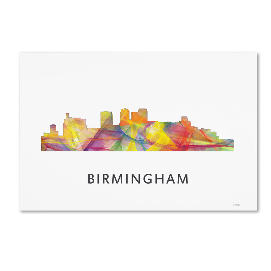 Marlene Watson Birmingham Alabama Skyline WB-1 Canvas Art 16 x 24 Image 1