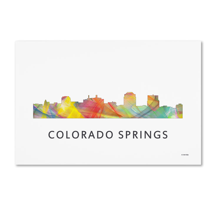 Marlene Watson Colorado Springs Colorado Skyline WB-1 Canvas Art 16 x 24 Image 1