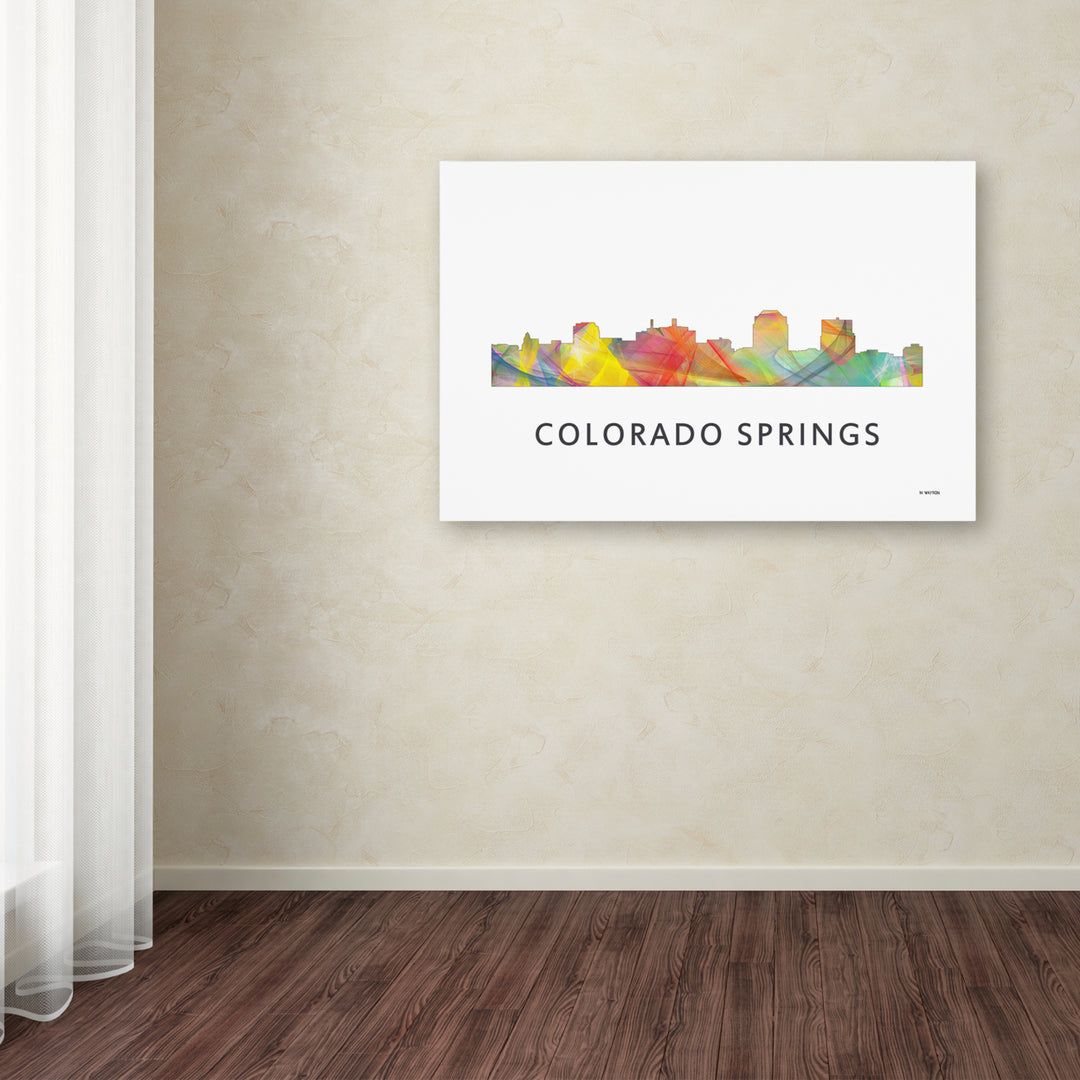 Marlene Watson Colorado Springs Colorado Skyline WB-1 Canvas Art 16 x 24 Image 3