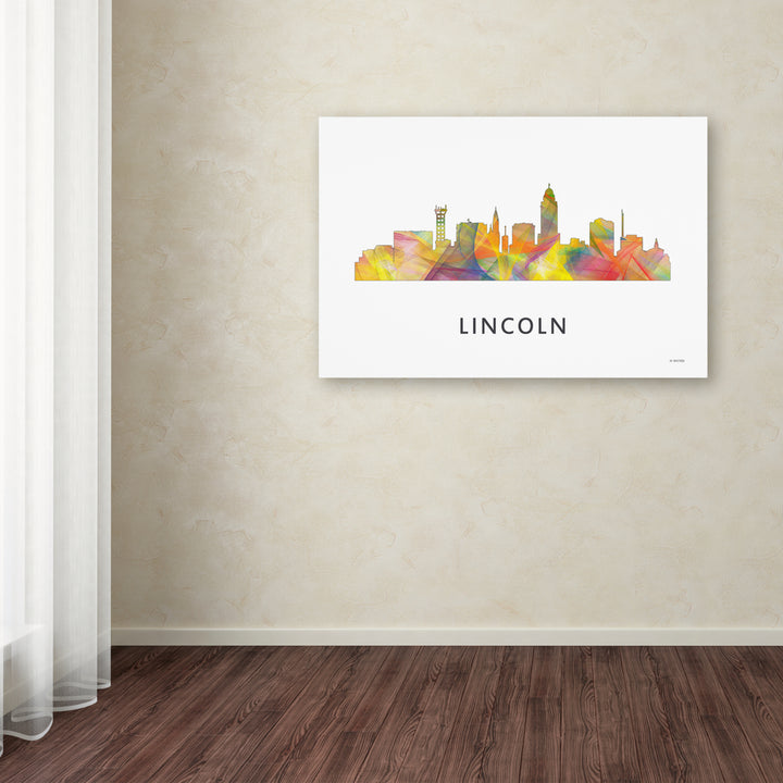 Marlene Watson Lincoln Nebraska Skyline WB-1 Canvas Art 16 x 24 Image 3