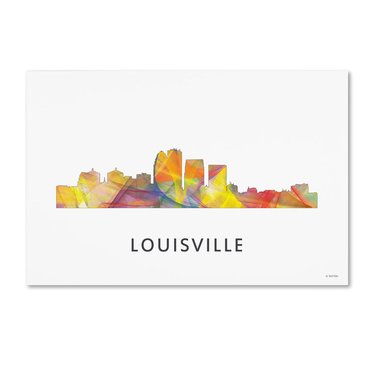 Marlene Watson Louisville Kentucky Skyline WB-1 Canvas Art 16 x 24 Image 1