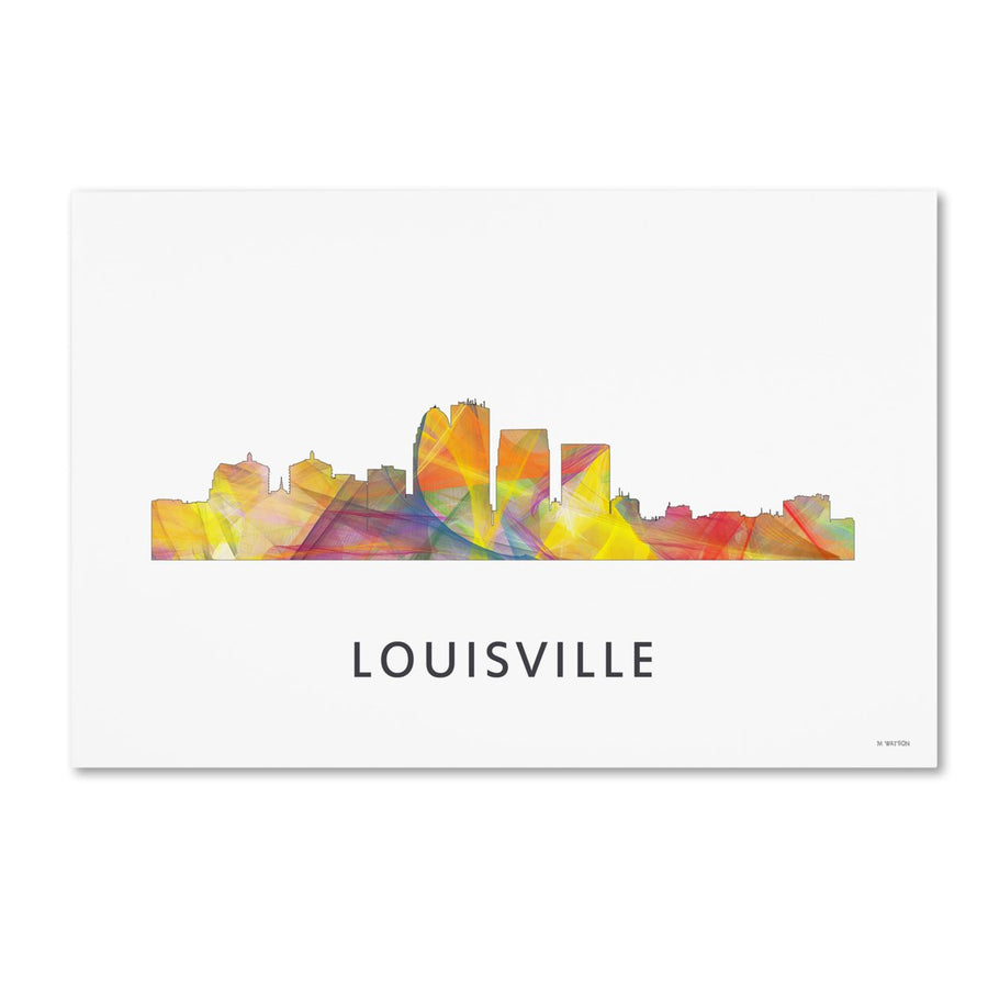 Marlene Watson Louisville Kentucky Skyline WB-1 Canvas Art 16 x 24 Image 1