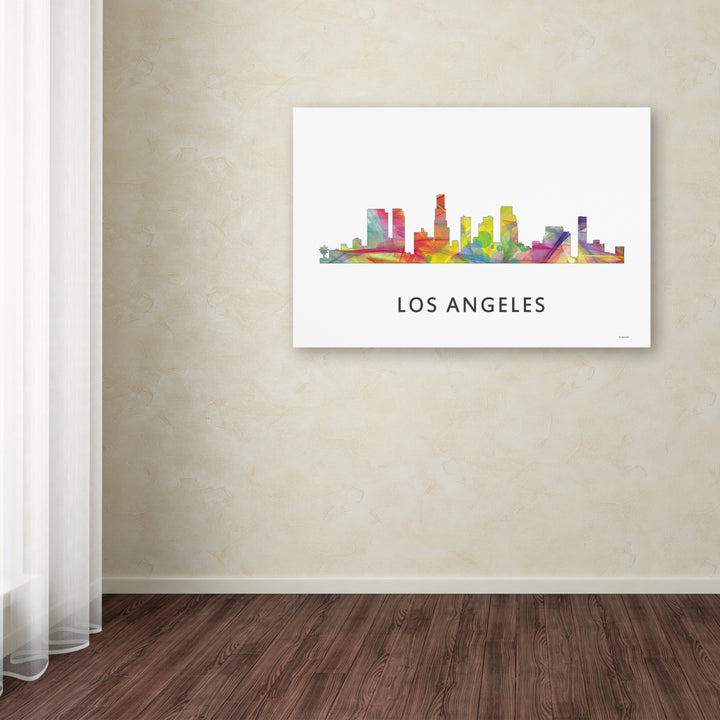 Marlene Watson Los Angeles California Skyline WB-1 Canvas Art 16 x 24 Image 3