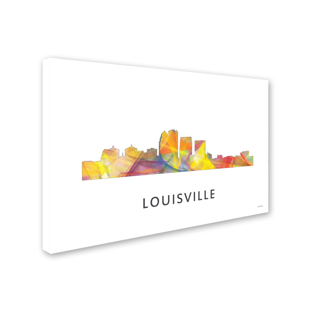 Marlene Watson Louisville Kentucky Skyline WB-1 Canvas Art 16 x 24 Image 2