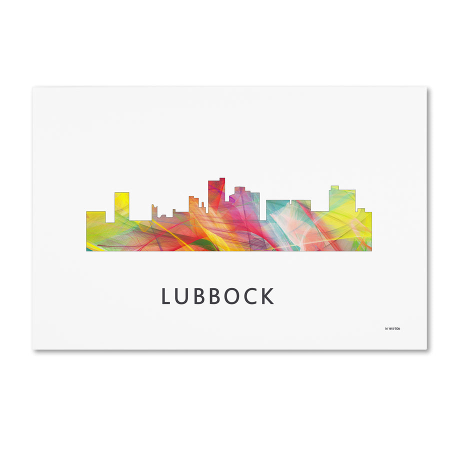 Marlene Watson Lubbock Texas Skyline WB-1 Canvas Art 16 x 24 Image 1