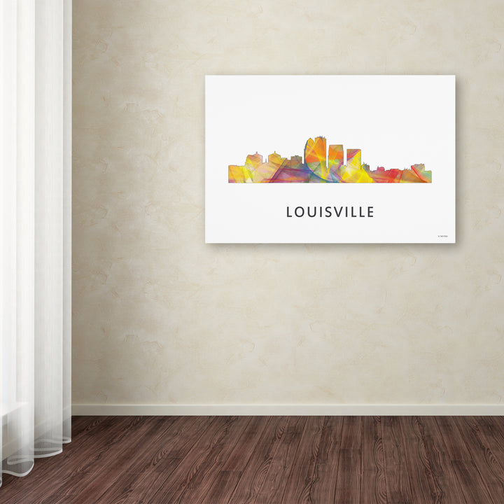 Marlene Watson Louisville Kentucky Skyline WB-1 Canvas Art 16 x 24 Image 3