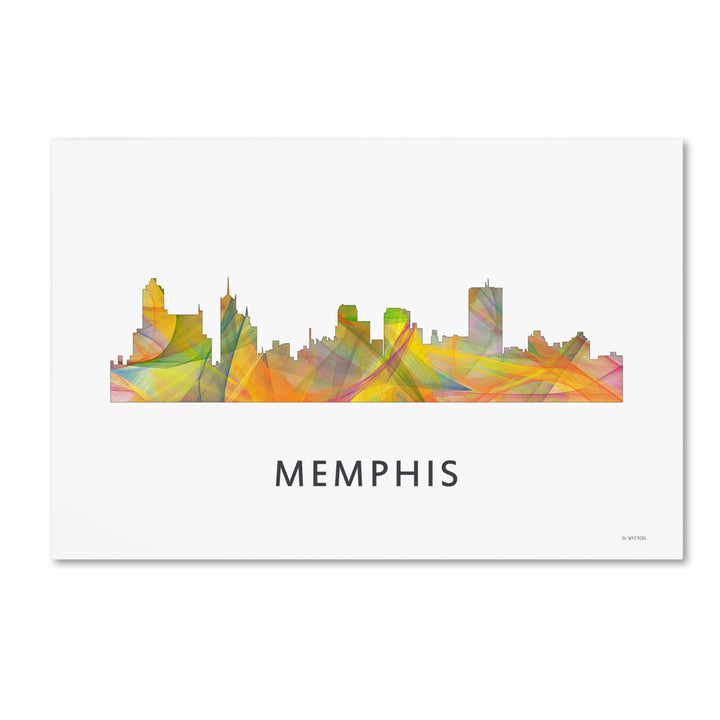 Marlene Watson Memphis Tennessee Skyline WB-1 Canvas Art 16 x 24 Image 1