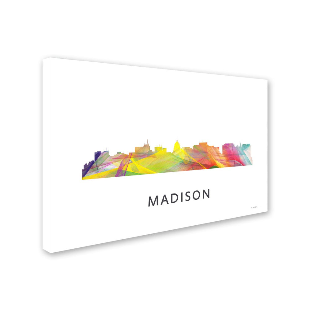 Marlene Watson Madison Wisconsin Skyline WB-1 Canvas Art 16 x 24 Image 2