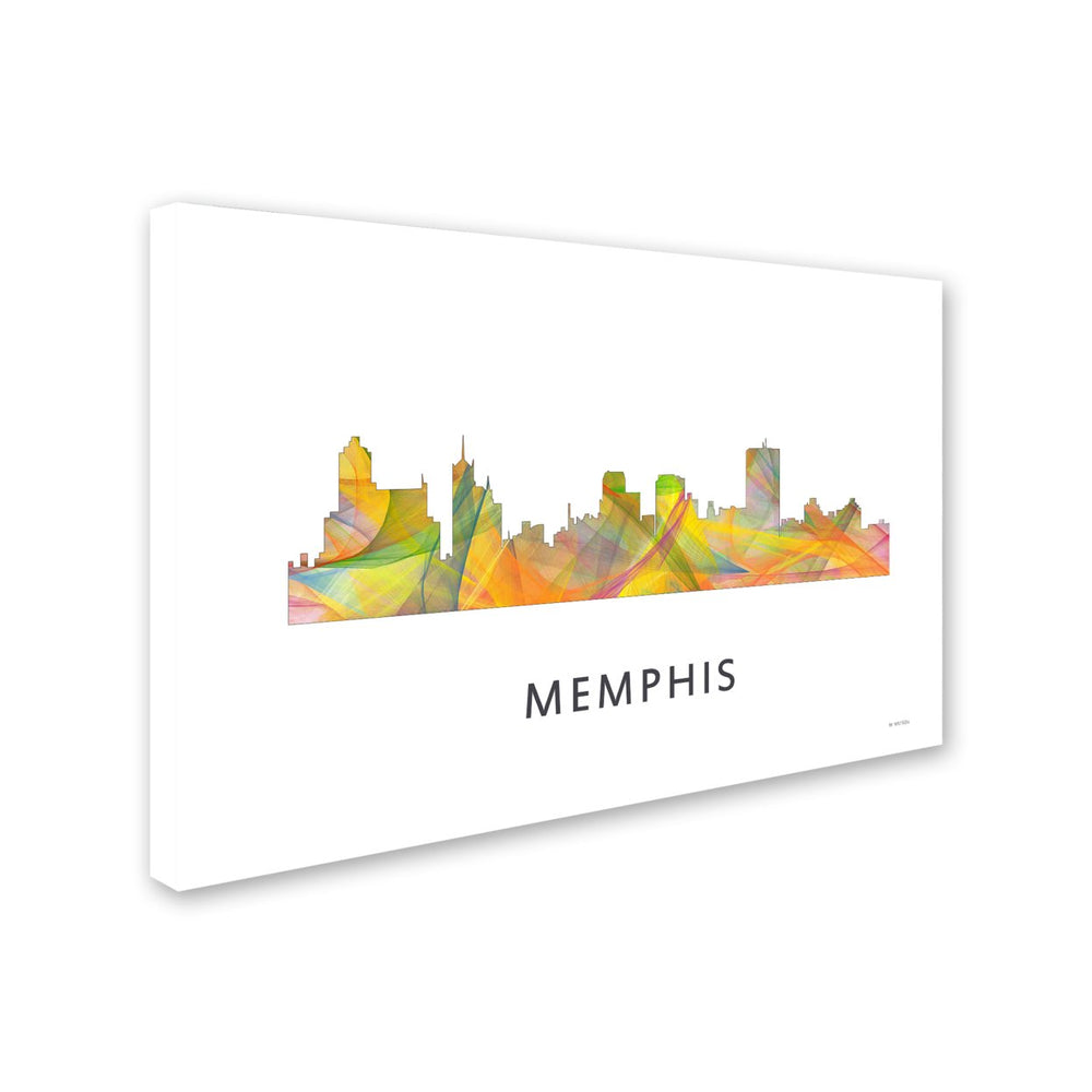 Marlene Watson Memphis Tennessee Skyline WB-1 Canvas Art 16 x 24 Image 2