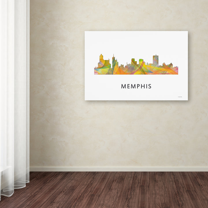 Marlene Watson Memphis Tennessee Skyline WB-1 Canvas Art 16 x 24 Image 3