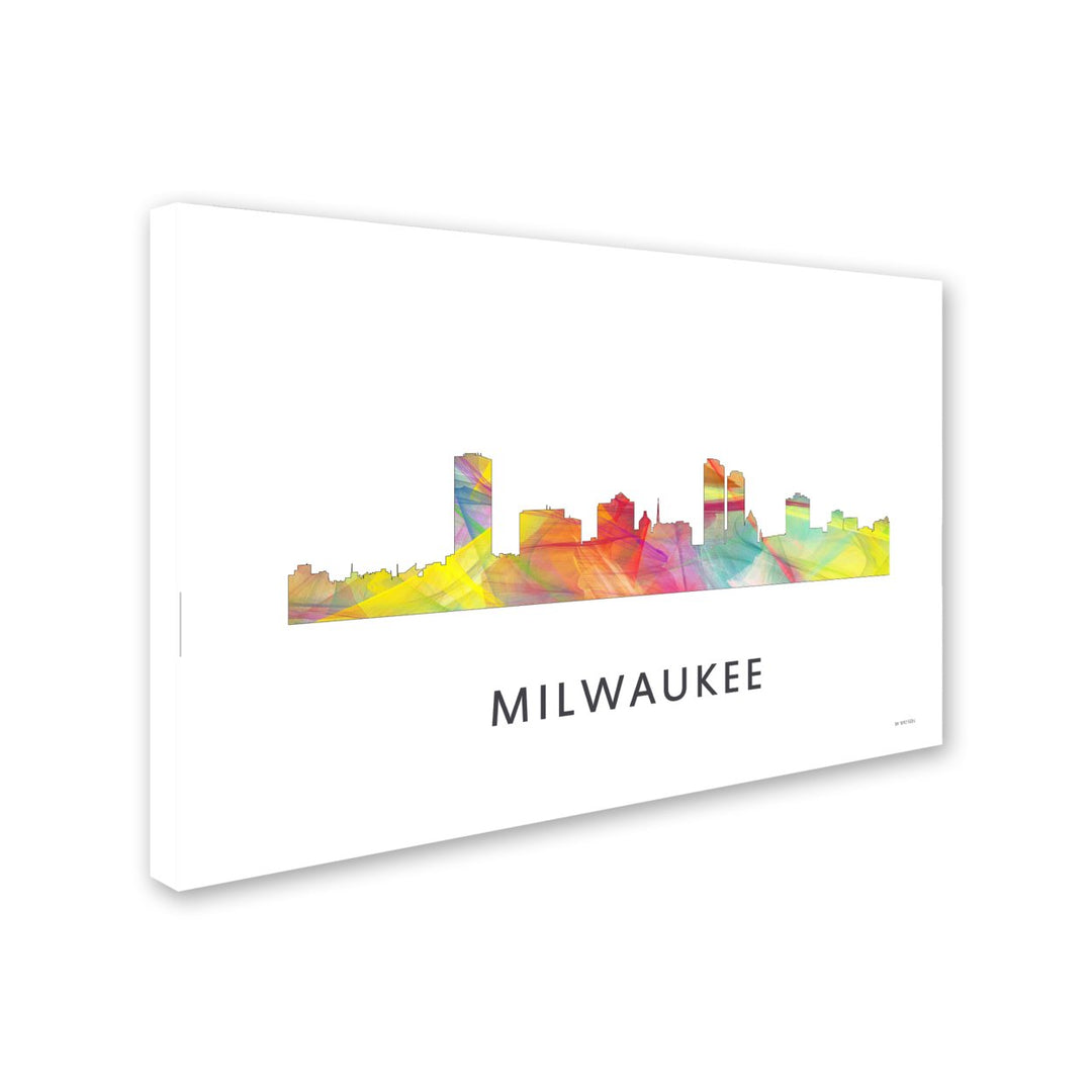 Marlene Watson Milwaukee Wisconsin Skyline WB-1 Canvas Art 16 x 24 Image 2