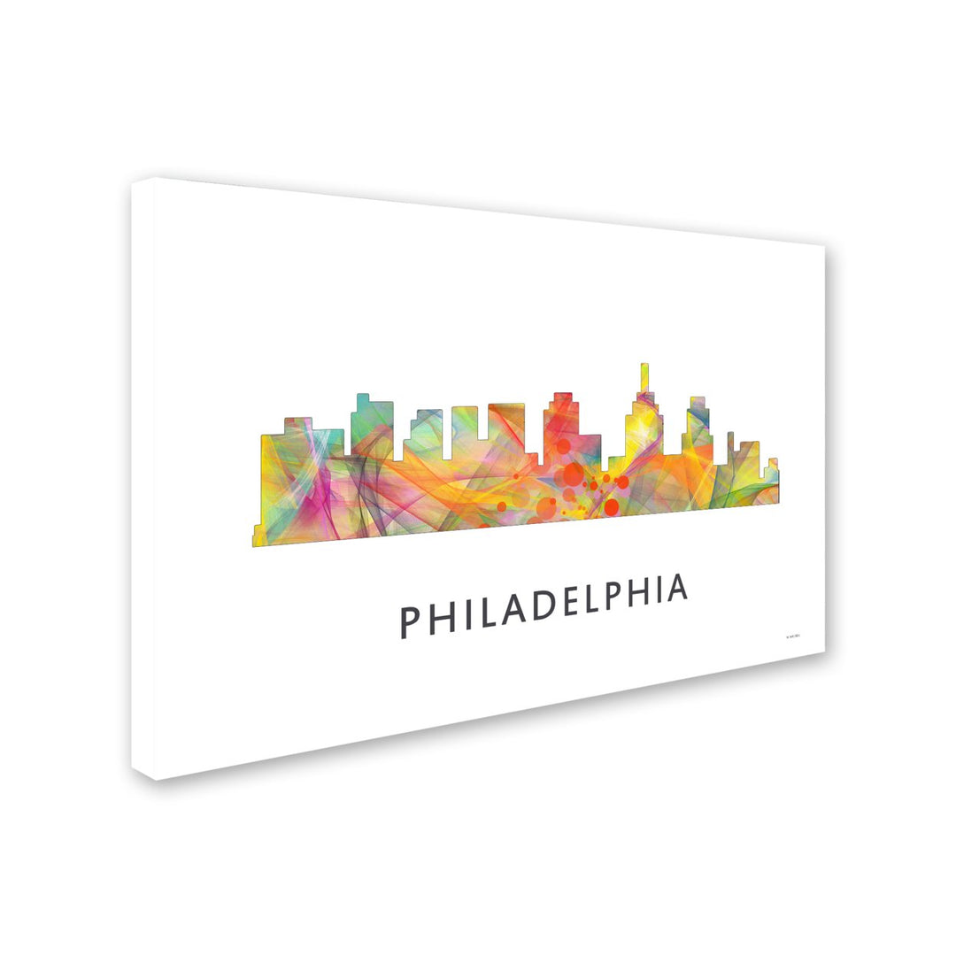 Marlene Watson Philadelphia Skyline WB-1 Canvas Art 16 x 24 Image 2