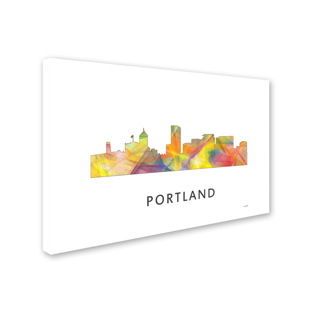 Marlene Watson Portland Oregon Skyline WB-1 Canvas Art 16 x 24 Image 2