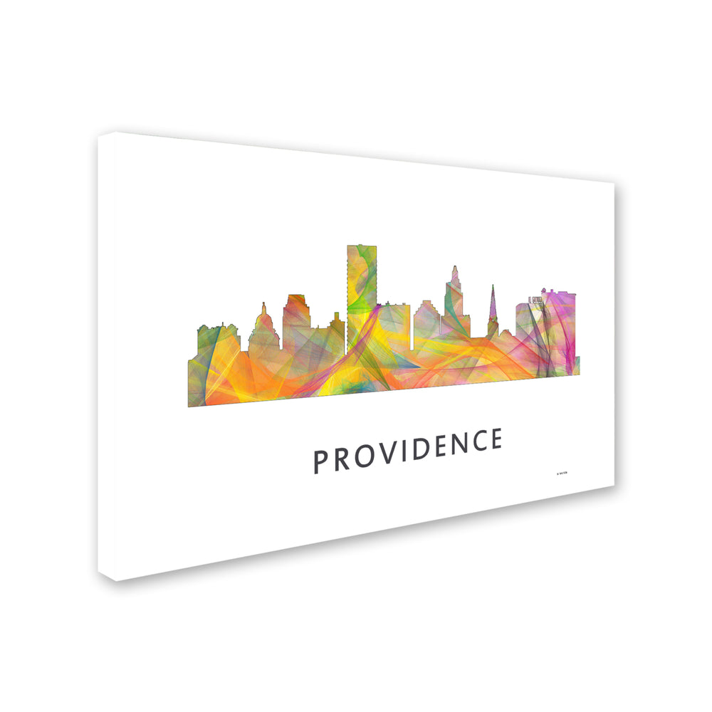 Marlene Watson Providence Rhode Island Skyline WB-1 Canvas Art 16 x 24 Image 2