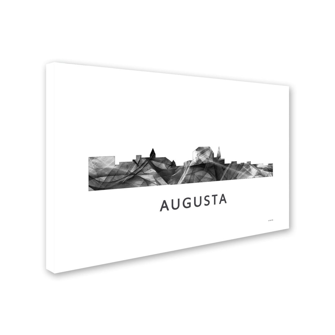 Marlene Watson Augusta Georgia Skyline WB-BW Canvas Art 16 x 24 Image 2