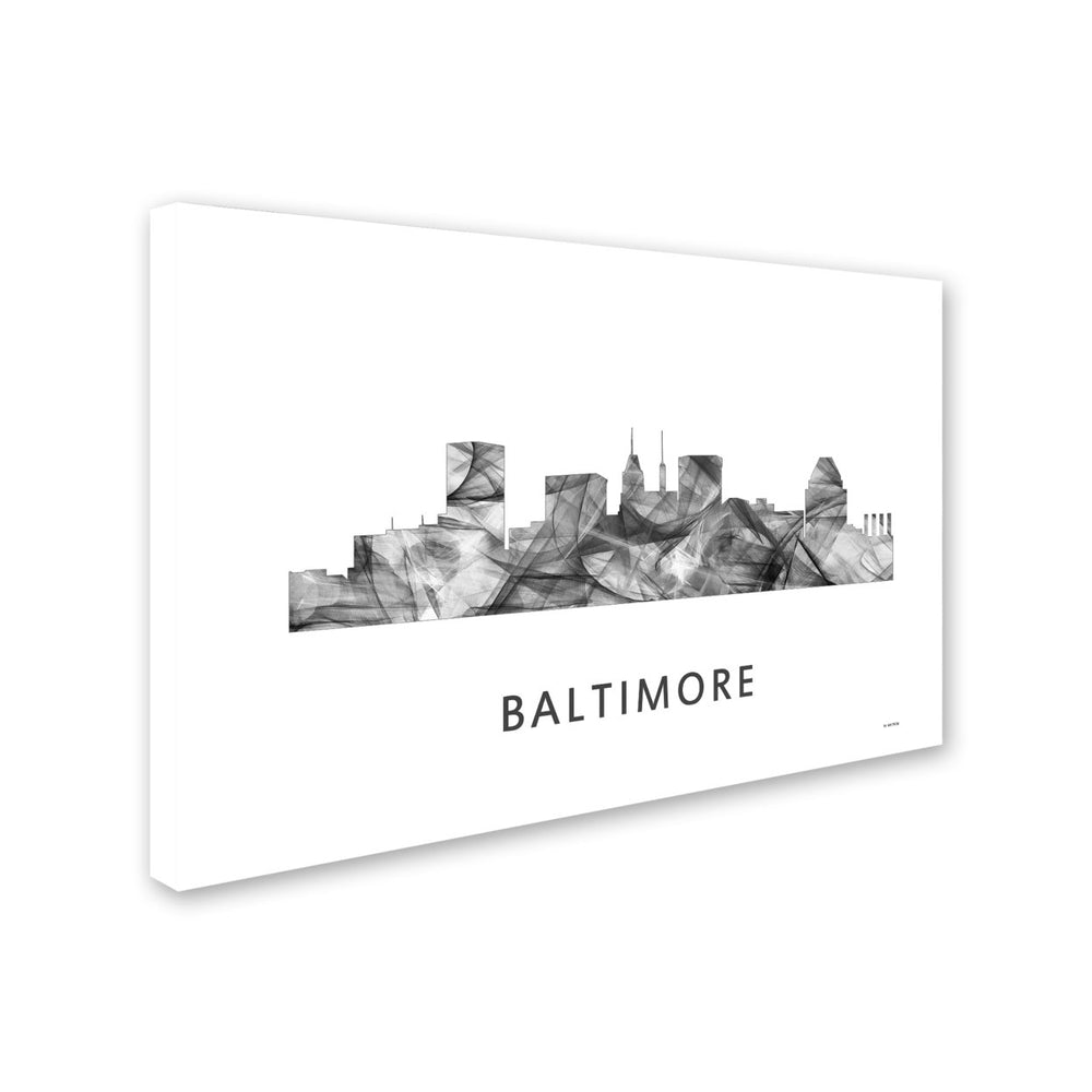 Marlene Watson Baltimore Maryland Skyline WB-BW Canvas Art 16 x 24 Image 2