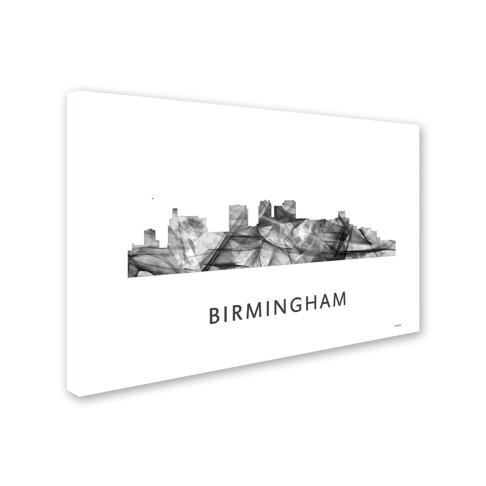 Marlene Watson Birmingham Alabama Skyline WB-BW Canvas Art 16 x 24 Image 2