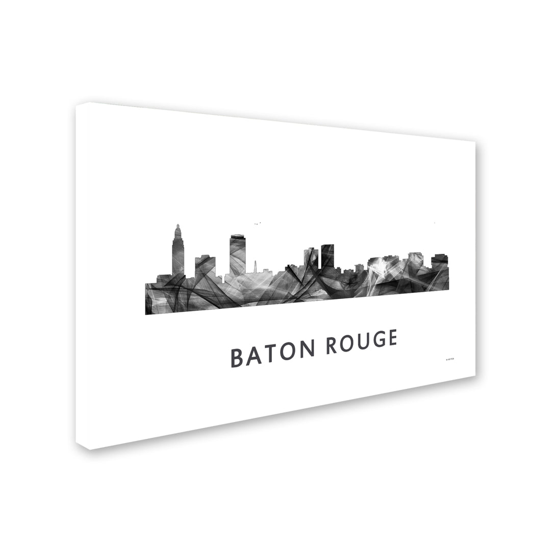 Marlene Watson Baton Rouge Louisiana Skyline WB-BW Canvas Art 16 x 24 Image 2