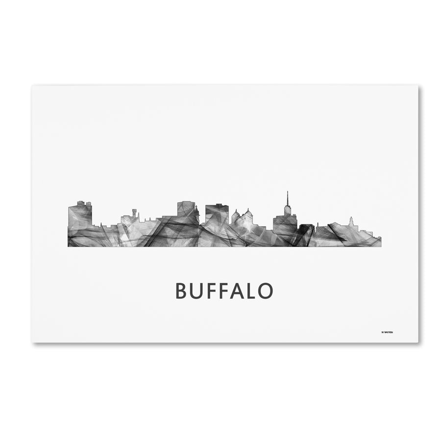 Marlene Watson Buffalo  York Skyline WB-BW Canvas Art 16 x 24 Image 1