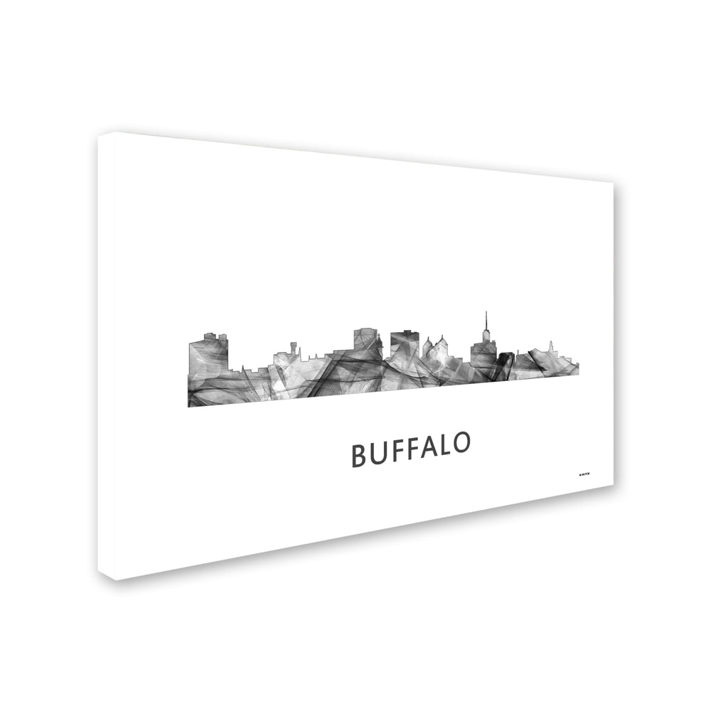 Marlene Watson Buffalo  York Skyline WB-BW Canvas Art 16 x 24 Image 2