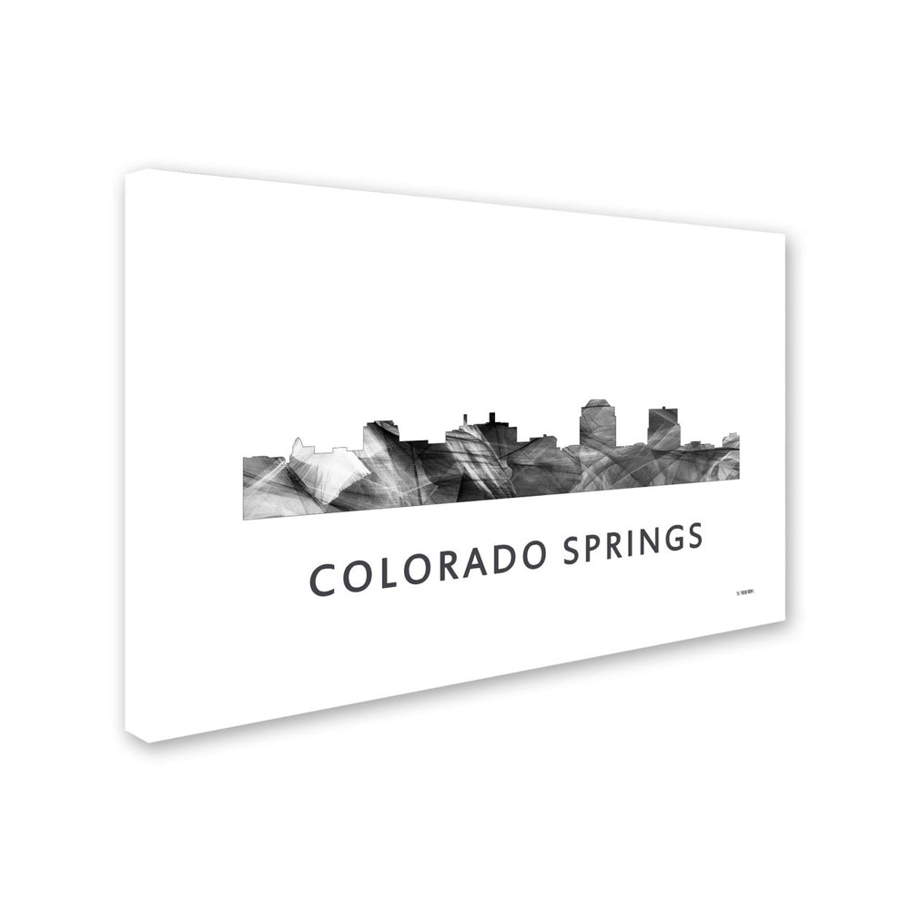 Marlene Watson Colorado Springs CO Skyline WB-BW Canvas Art 16 x 24 Image 2