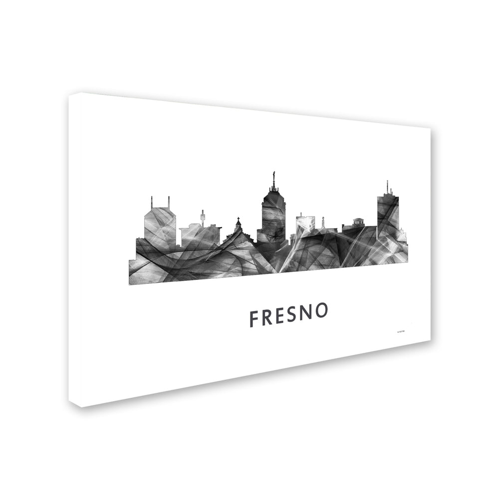 Marlene Watson Fresno California Skyline WB-BW Canvas Art 16 x 24 Image 2