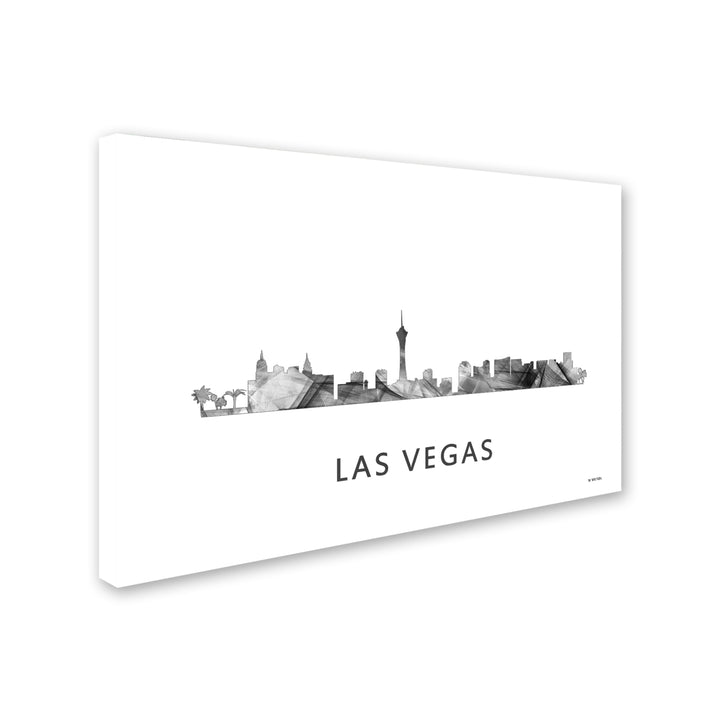 Marlene Watson Las Vegas Nevada Skyline WB-BW Canvas Art 16 x 24 Image 2