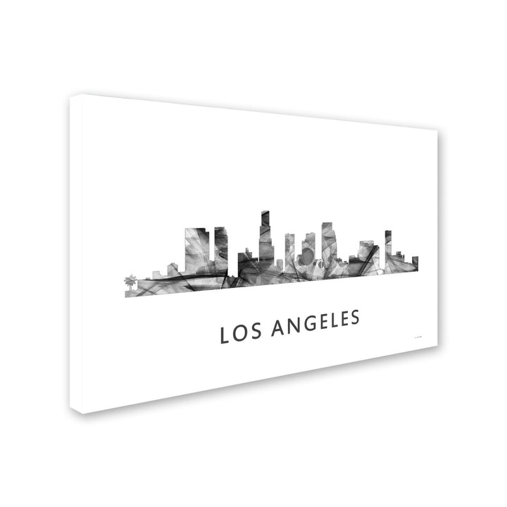 Marlene Watson Los Angeles California Skyline WB-BW Canvas Art 16 x 24 Image 2