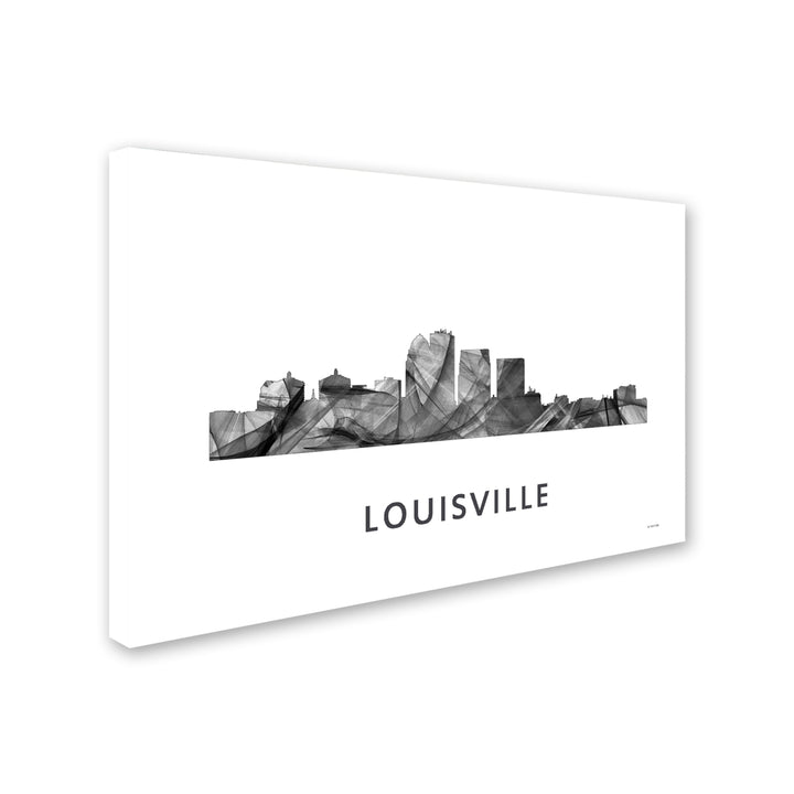 Marlene Watson Louisville Kentucky Skyline WB-BW Canvas Art 16 x 24 Image 2