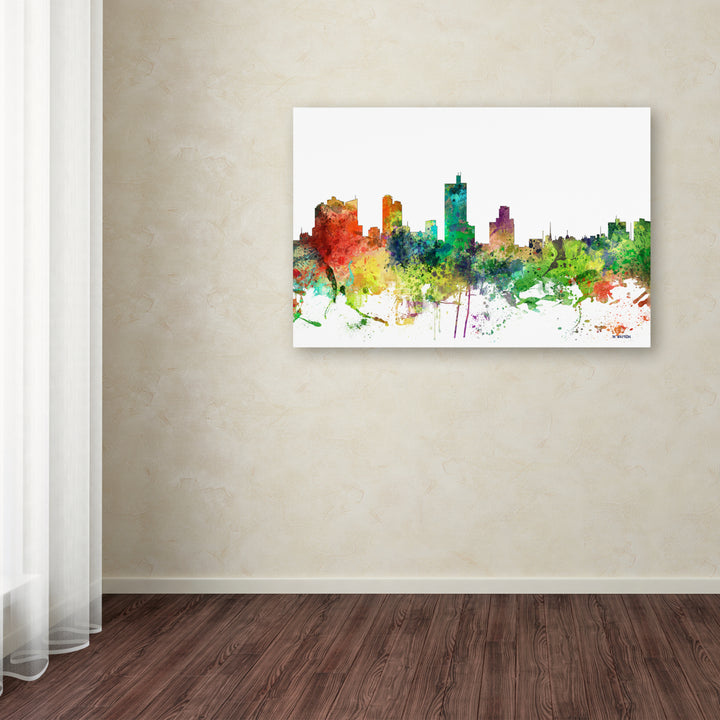 Marlene Watson Fort Worth Texas Skyline SP Canvas Art 16 x 24 Image 3