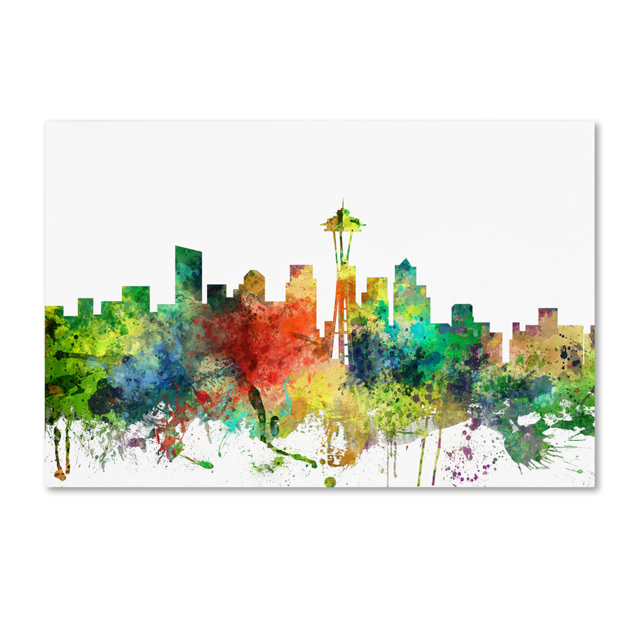 Marlene Watson Seattle Washington Skyline SP Canvas Art 16 x 24 Image 1