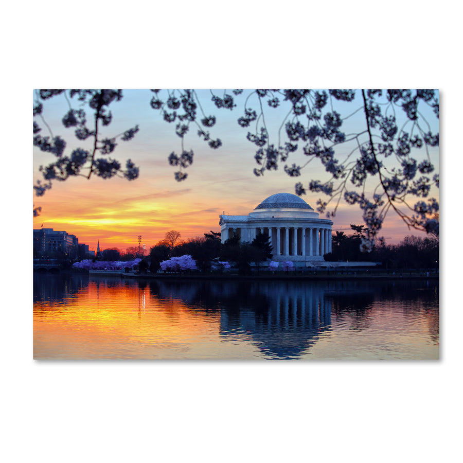 CATeyes Jefferson Memorial Sunrise Canvas Art 16 x 24 Image 1