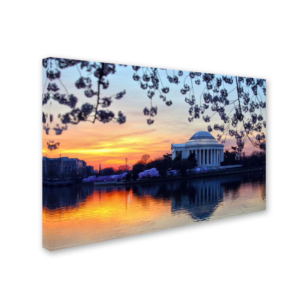 CATeyes Jefferson Memorial Sunrise Canvas Art 16 x 24 Image 2