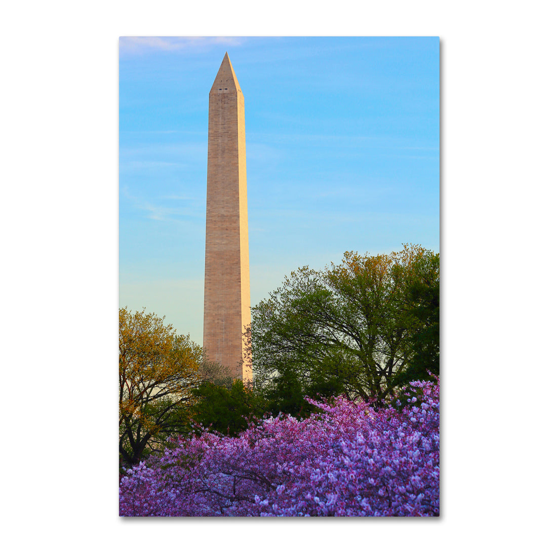 CATeyes Washington Monument Spring Canvas Art 16 x 24 Image 1
