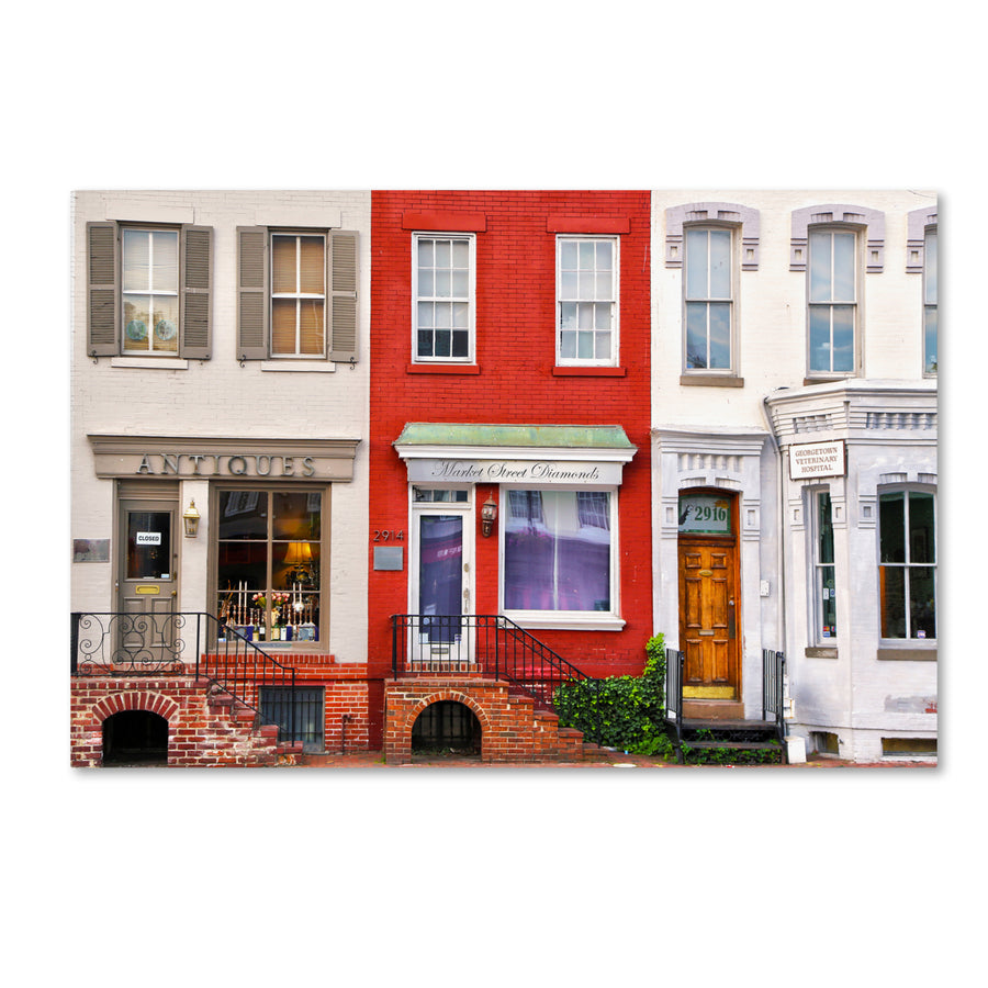 CATeyes Georgetown Shops DC Canvas Art 16 x 24 Image 1