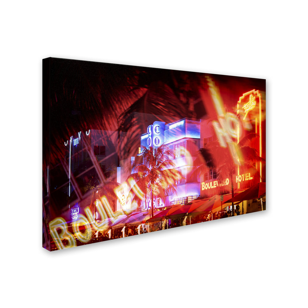 Philippe Hugonnard Spotlight on Miami Beach Canvas Art 16 x 24 Image 2