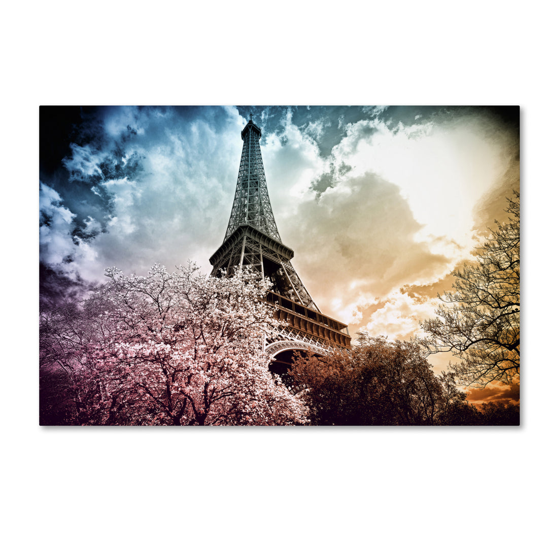 Philippe Hugonnard Eiffel Tower Color Canvas Art 16 x 24 Image 1